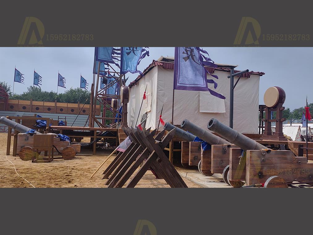 山海关古城景区舞美道具做旧