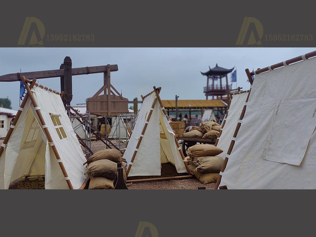 山海关古城景区舞美道具做旧