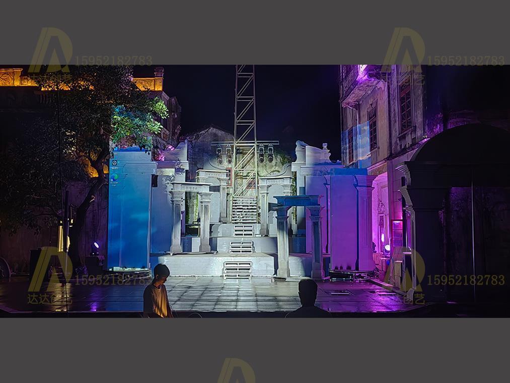 广东省江门市赤坎华侨古镇舞台景片制作