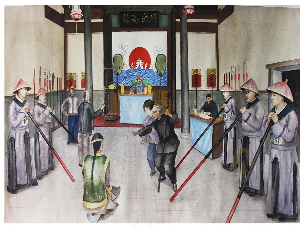 博物馆油画创作手稿