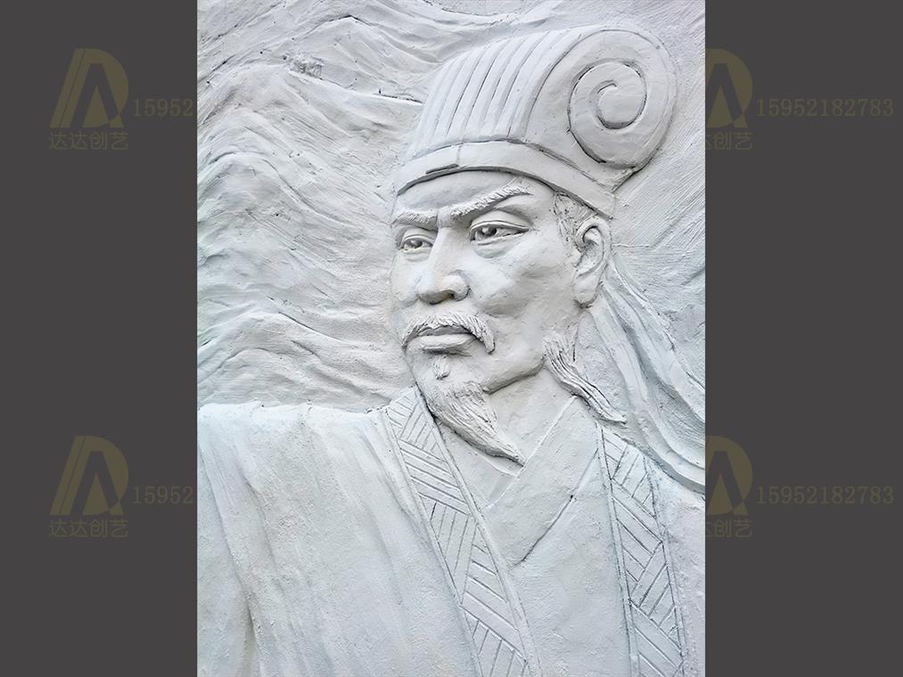 南京清凉山武侯祠水泥浮雕